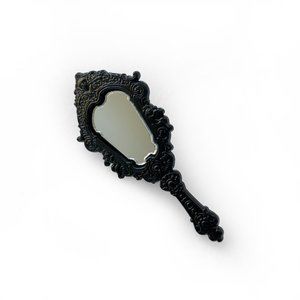 Ball and Chain black handmirror enamel pin